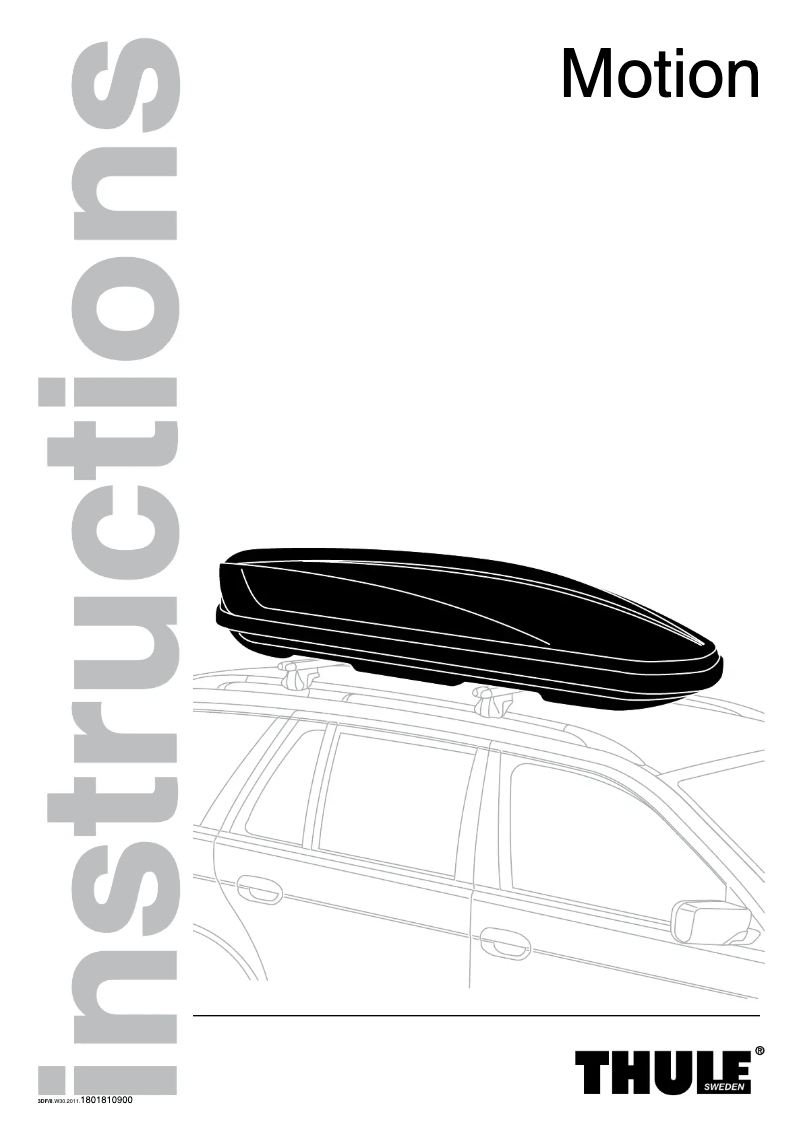 Page n°1 - Manuel utilisateur Thule Motion 800
