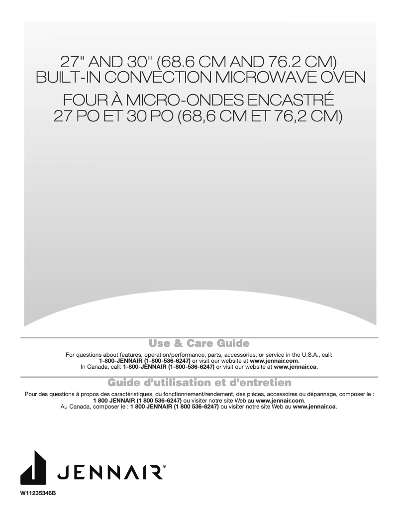 Page n°1 - Manuel utilisateur Jenn-Air JMC2430IM
