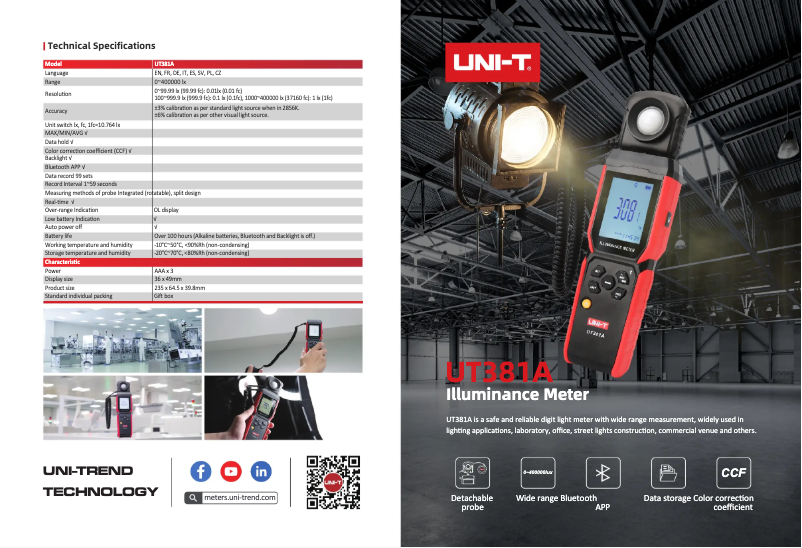 Image de la première page du manuel de l'appareil UT381A