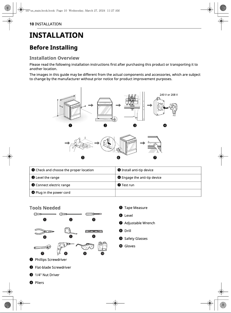 Página 1 del manual Instrucciones / montaje LG LWD3063ST
