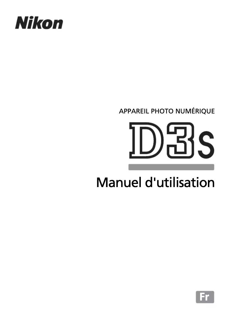 Image de la première page du manuel de l'appareil D3S