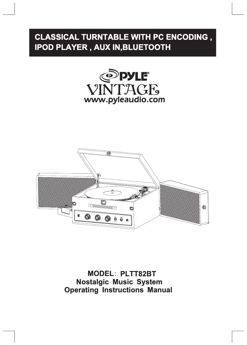 Page n°1 - Manuel utilisateur Pyle PLTT82BTOR