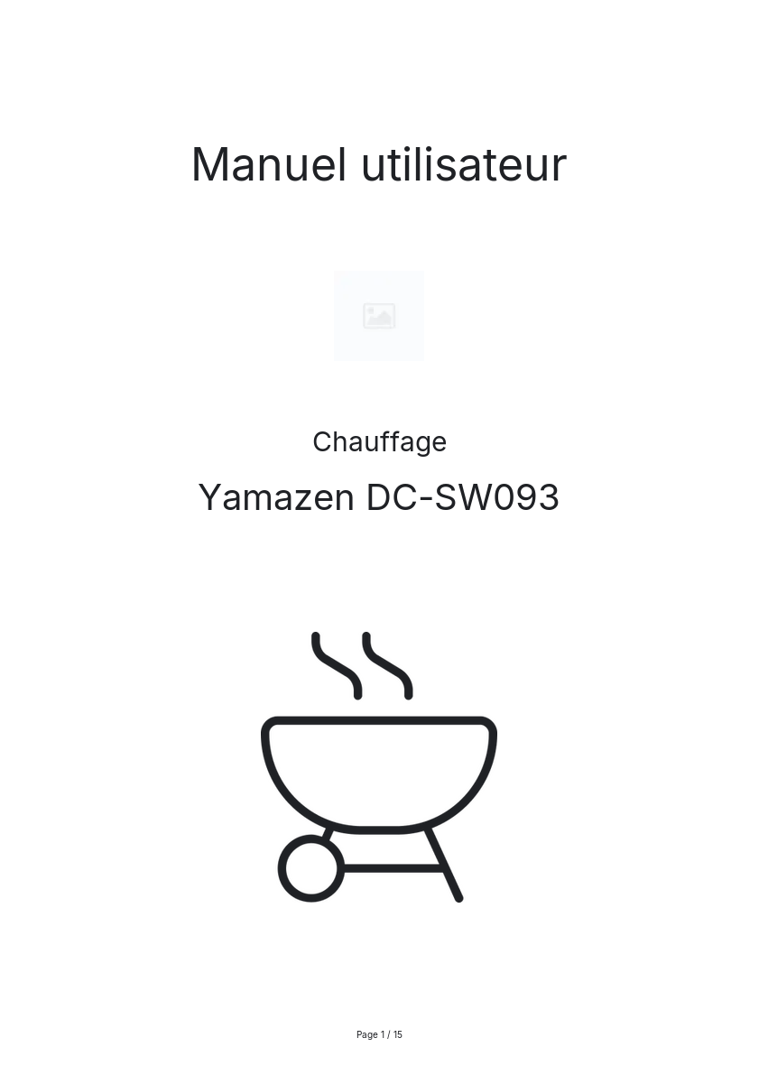 Image de la première page du manuel de l'appareil DC-SW093