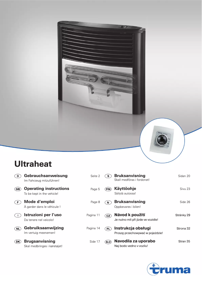 Page n°1 - Manuel utilisateur Trumatic Ultraheat