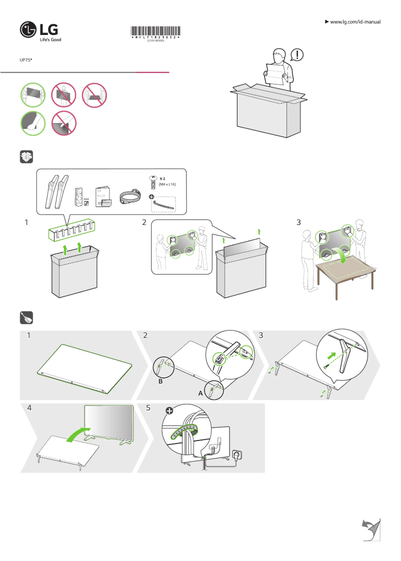Página 1 del manual Manual de usuario LG 43UP751C0ZF