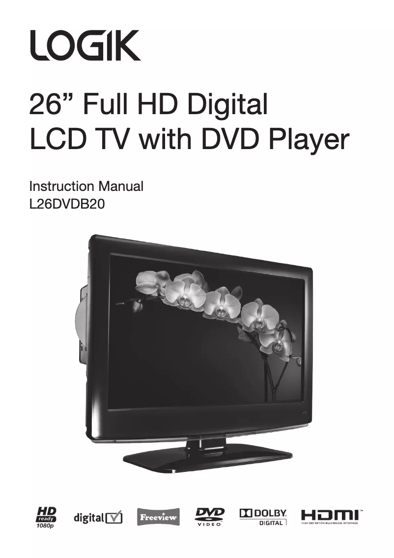 Page 1 de la notice Manuel utilisateur Logik L26DVDB20