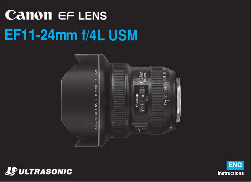 Page 1 de la notice Manuel utilisateur Canon EF 11-24mm f/4L USM