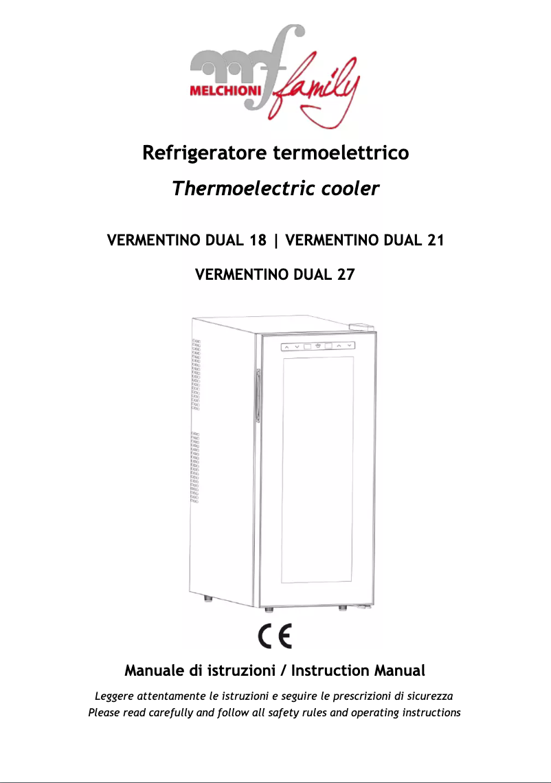 Image de la première page du manuel de l'appareil Vermentino Dual 27