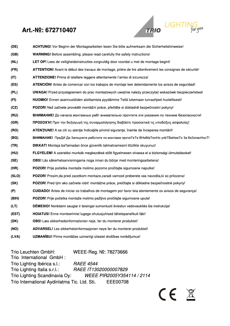 Image de la première page du manuel de l'appareil Polydor 672710407