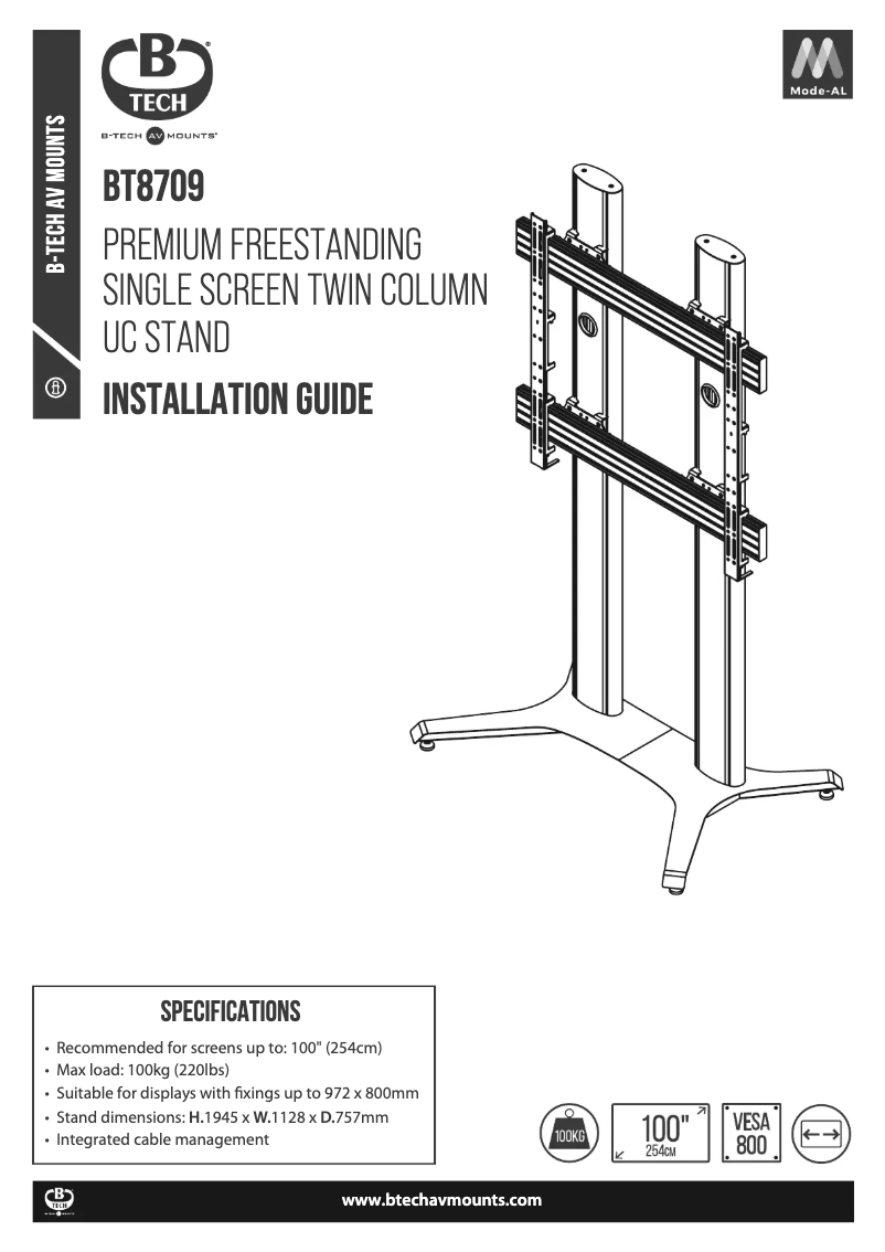 Image de la première page du manuel de l'appareil BT8709
