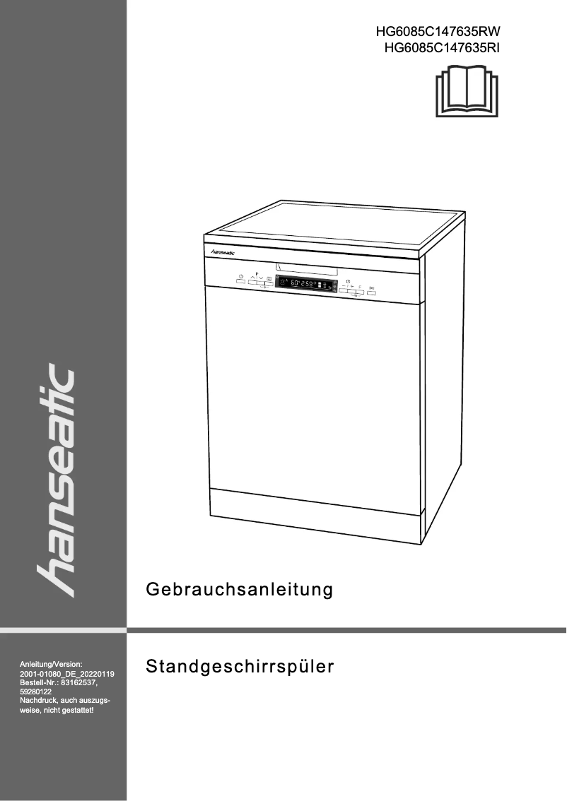 Página 1 del manual Manual de usuario Hanseatic HG6085C147635RW