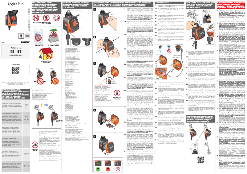 Página 1 del manual Manual de usuario Claber Aquauno Logica Plus 8419