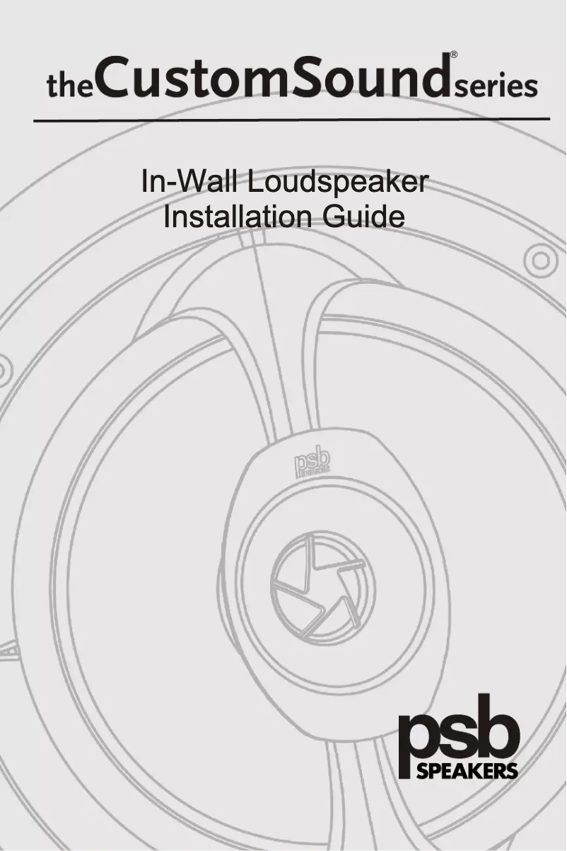 Page 1 of the manual User Manual PSB CustomSound CW28