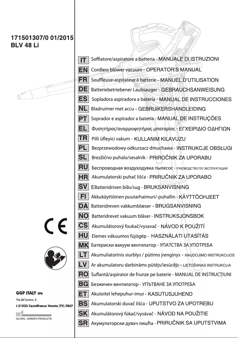 Page n°1 - Manuel utilisateur Stiga BLV 48 Li