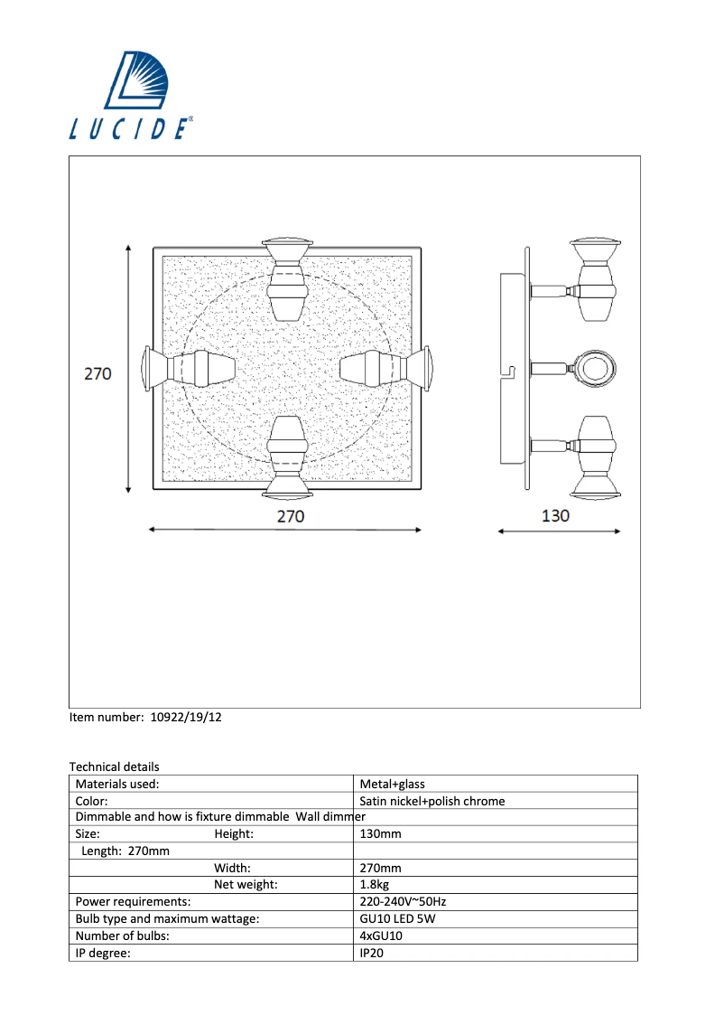 Image de la première page du manuel de l'appareil Jeo 10922/19/12