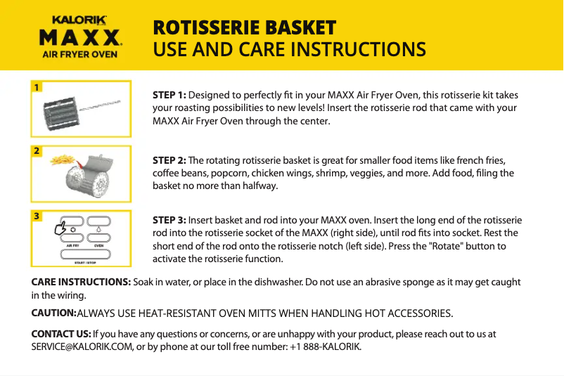 Page 1 de la notice Manuel utilisateur Kalorik MAXX KIA 47735