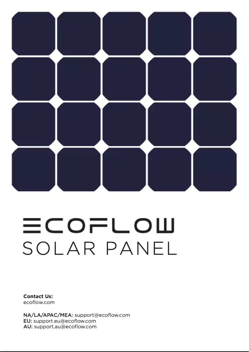 Page 1 of the manual User Manual EcoFlow Solar Panel 60W
