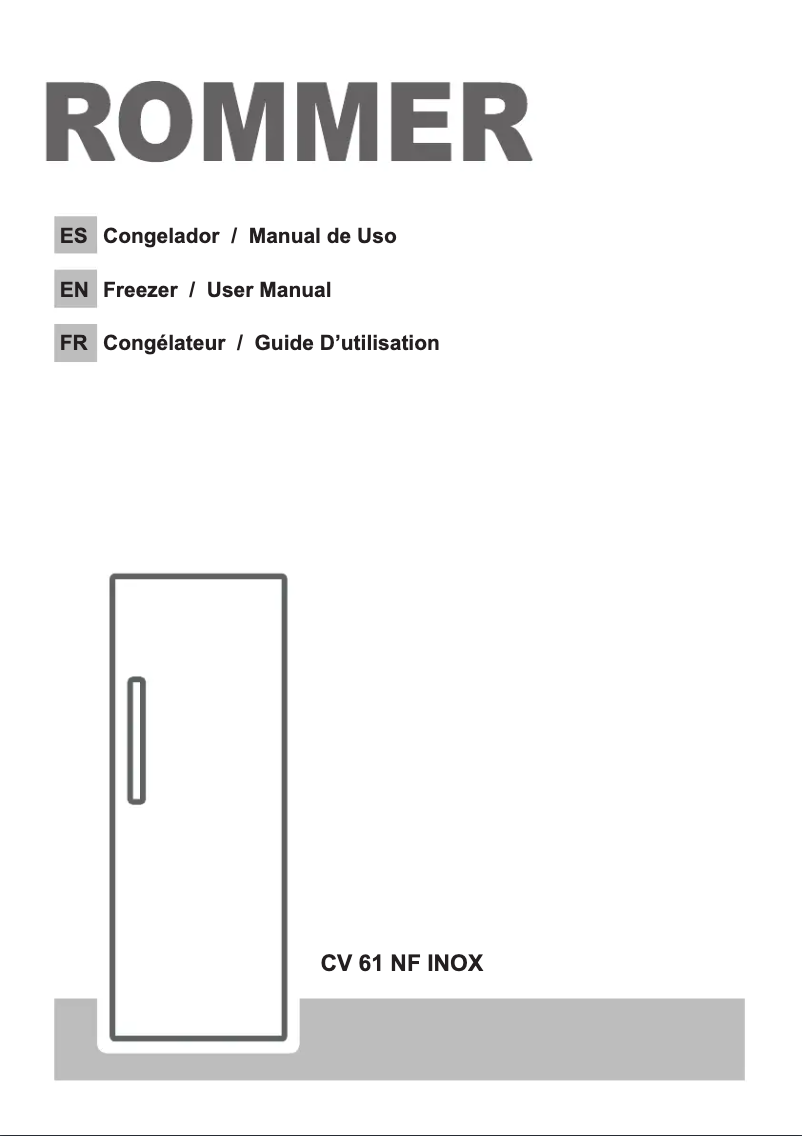 Image de la première page du manuel de l'appareil CV 61 NF INOX