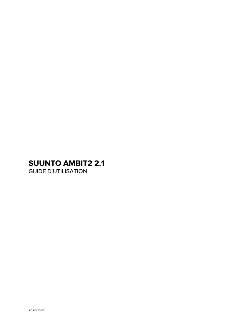 Imagen de la primera página del manual del dispositivo Ambit2