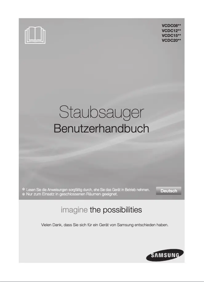 Page 1 de la notice Manuel utilisateur Samsung VCDC20AV