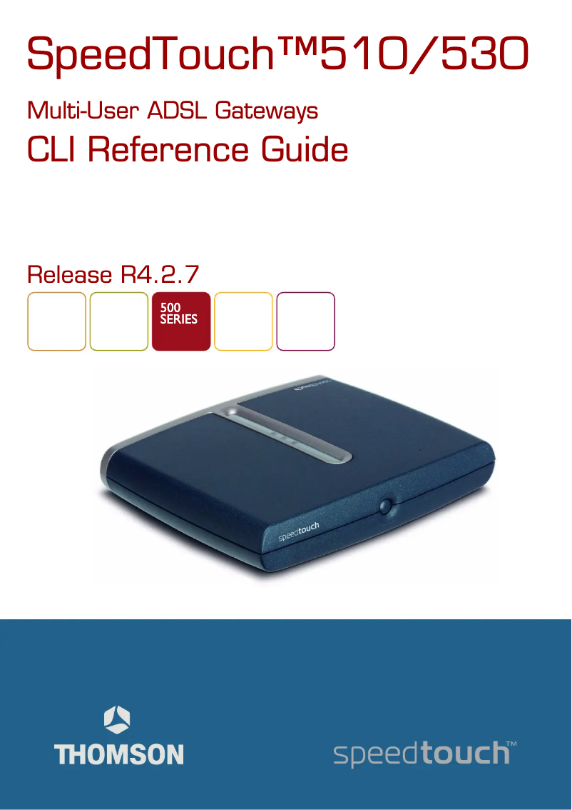 Page 1 of the manual User Manual Thomson Speedtouch 510