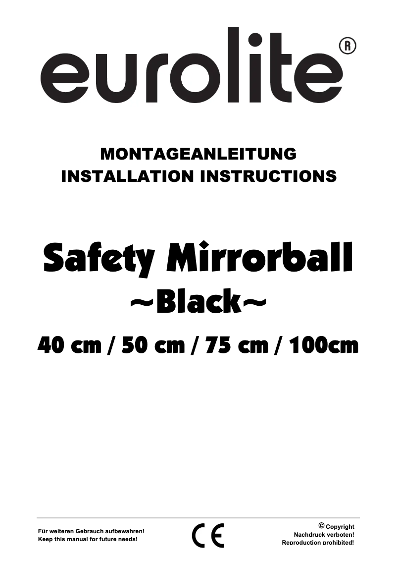 Page n°1 - Manuel utilisateur Eurolite Mirrorball