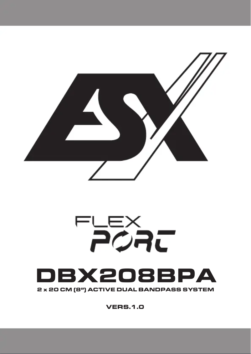 Image de la première page du manuel de l'appareil DBX208BPA