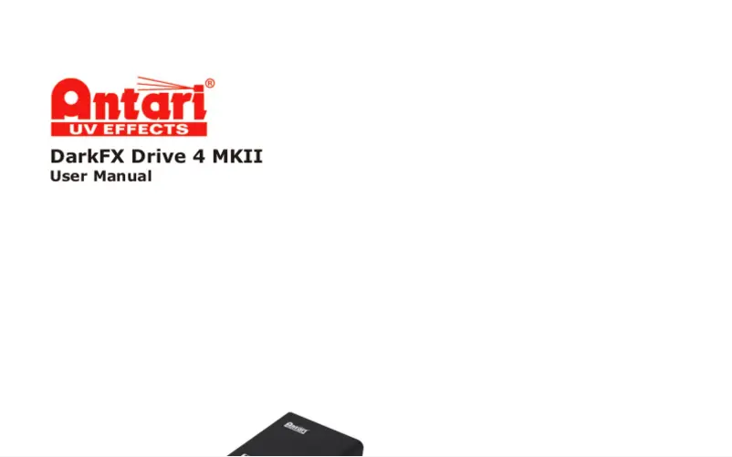 Page n°1 - Manuel utilisateur Antari DarkFX Drive 4 MK2