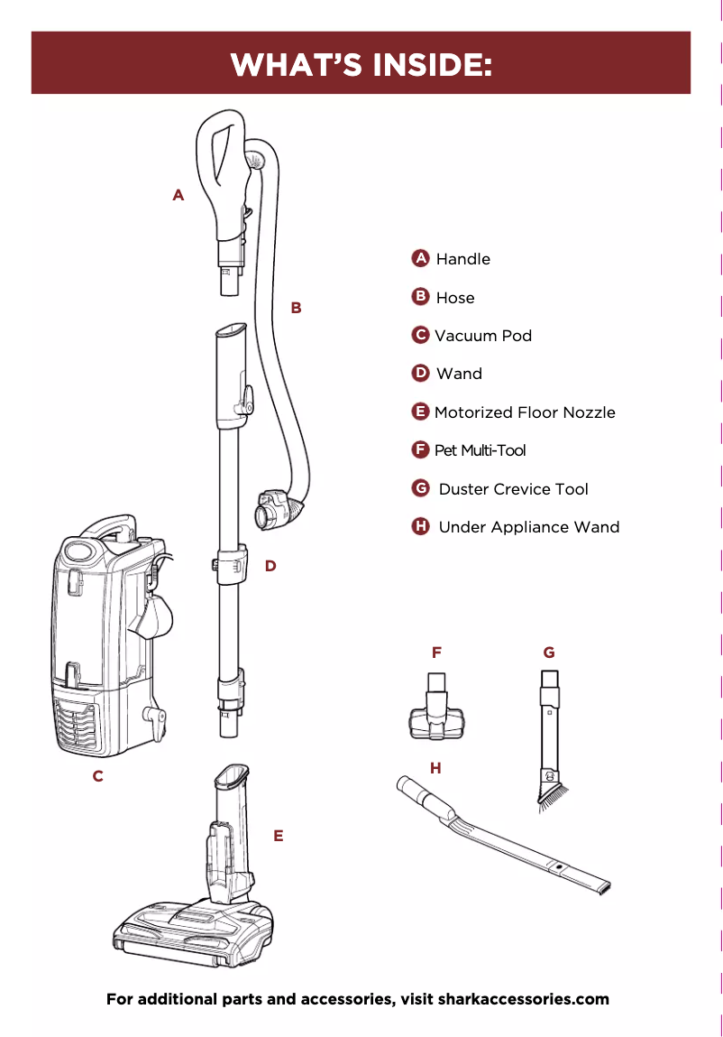 Page 1 de la notice Manuel utilisateur Shark Powered Lift-Away NV801