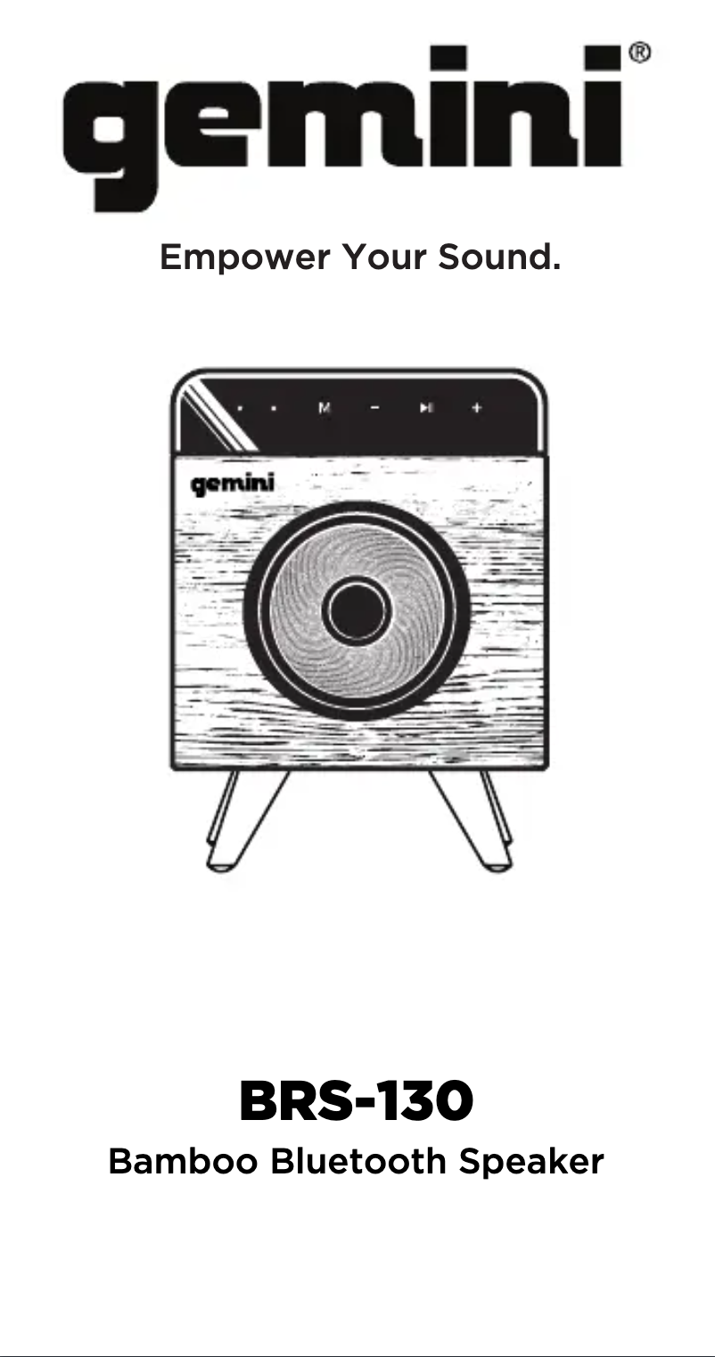 Page n°1 - Manuel utilisateur Gemini BRS-130