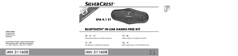 Page n°1 - Manuel utilisateur SilverCrest SFA 4.1 E1