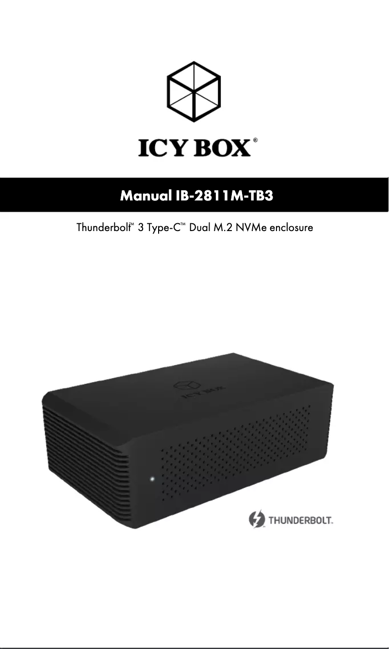 Page n°1 - Manuel utilisateur Icy Box IB-2811M-TB3