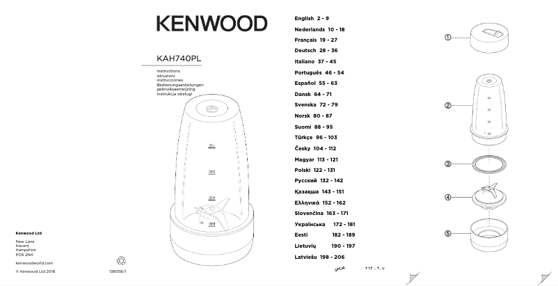 Page 1 de la notice Manuel utilisateur Kenwood KAH740PL