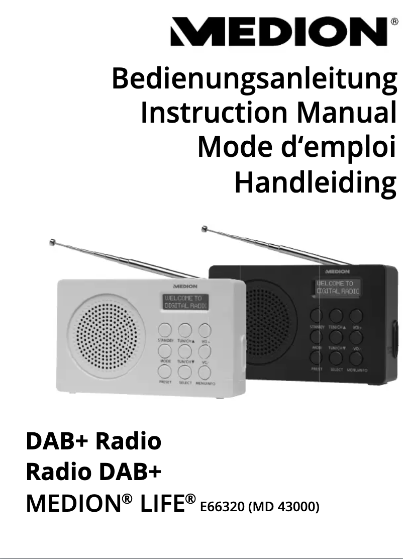 Page 1 de la notice Manuel utilisateur Medion LIFE E66320 (MD 43000)
