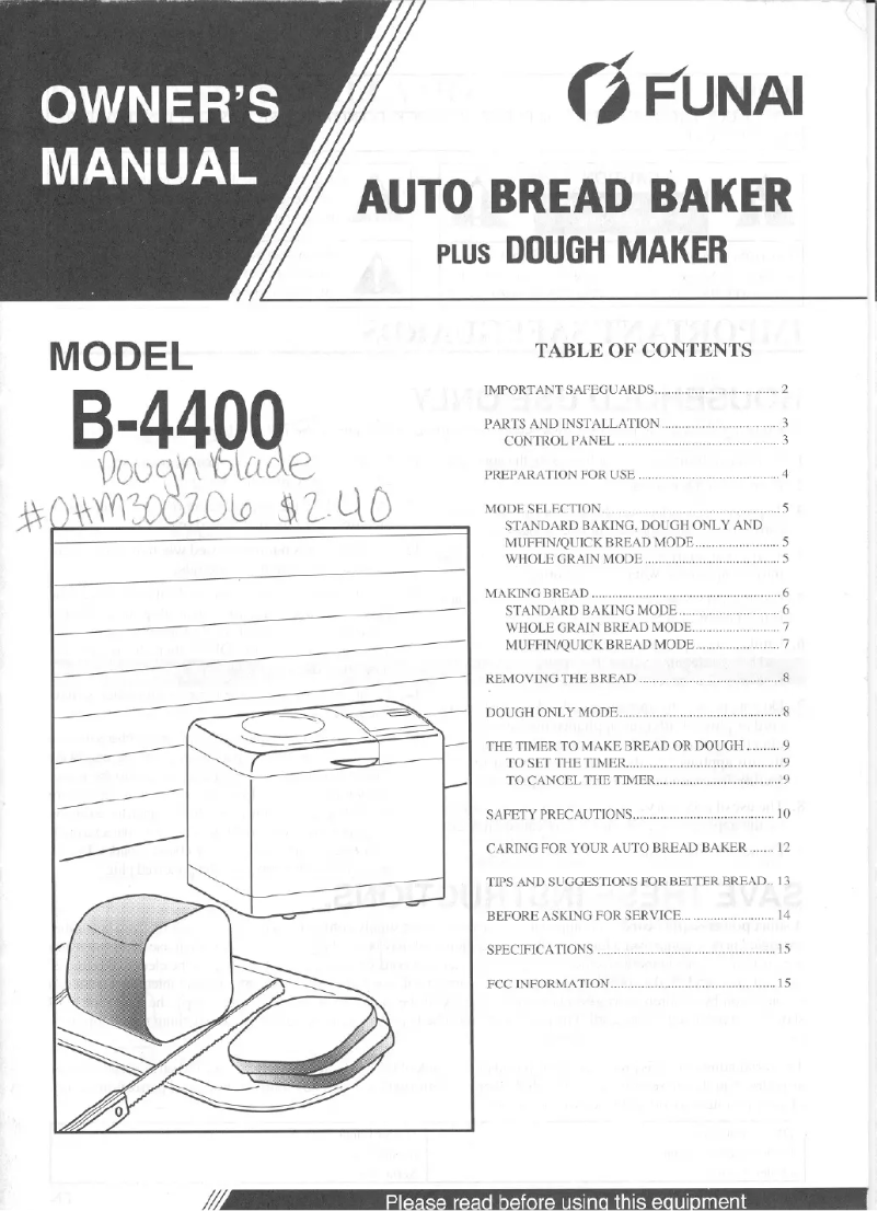 Image de la première page du manuel de l'appareil B5300