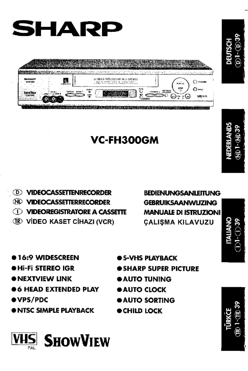 Page 1 de la notice Manuel utilisateur Sharp VC-FH300GM