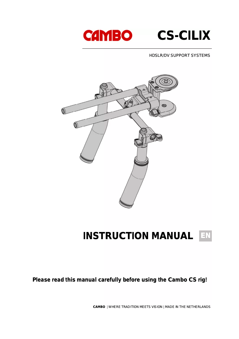 Page n°1 - Manuel utilisateur Cambo CS-CILIX