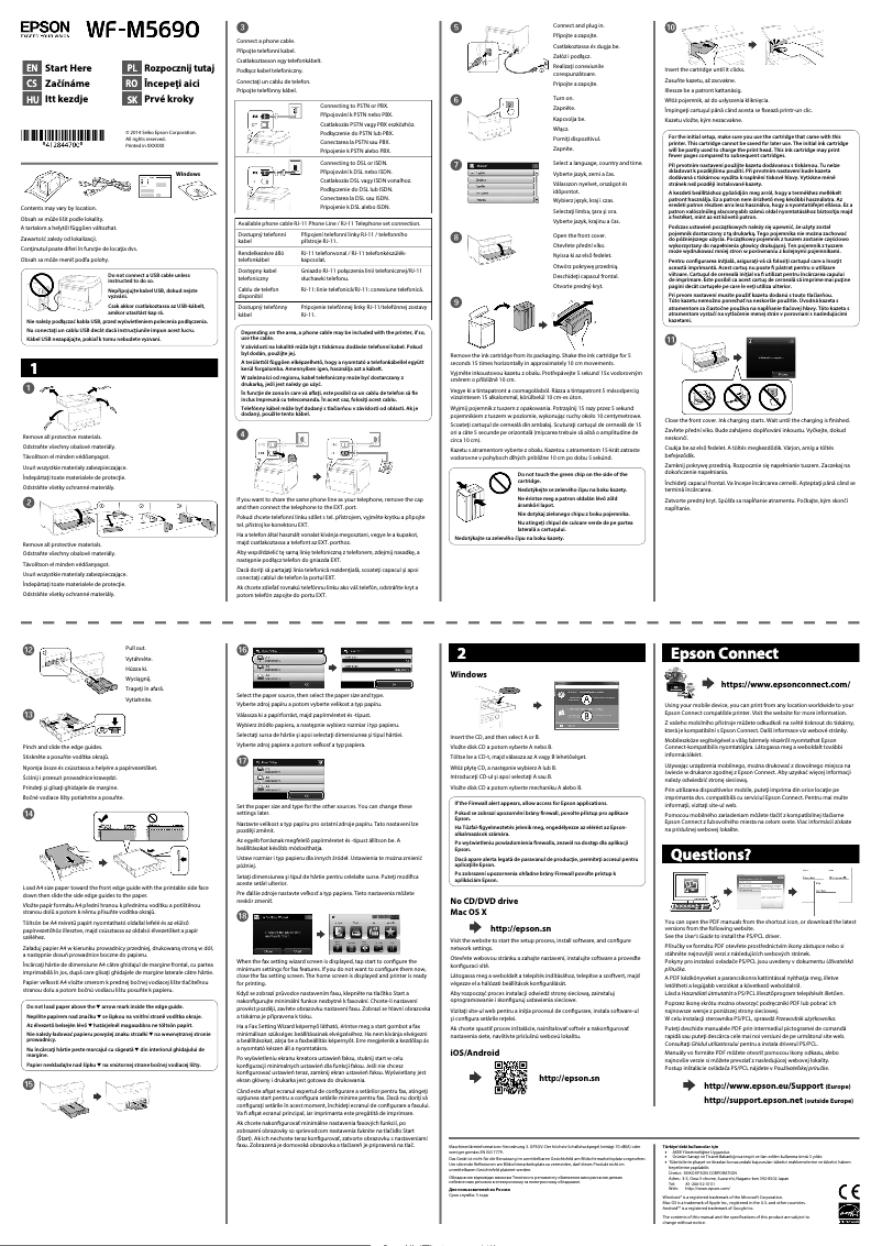 Page 1 de la notice Guide d'installation Epson WorkForce Pro WF-M5690DWF