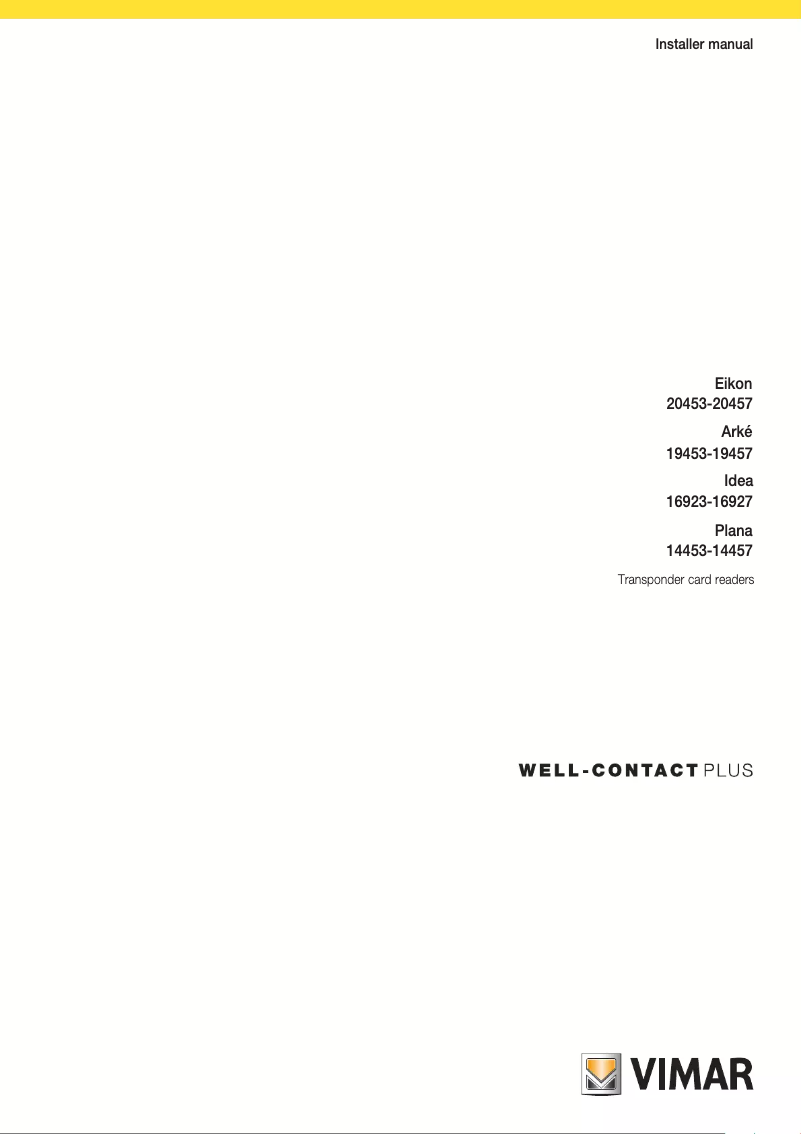 Page n°1 - Manuel utilisateur Vimar 30567.C