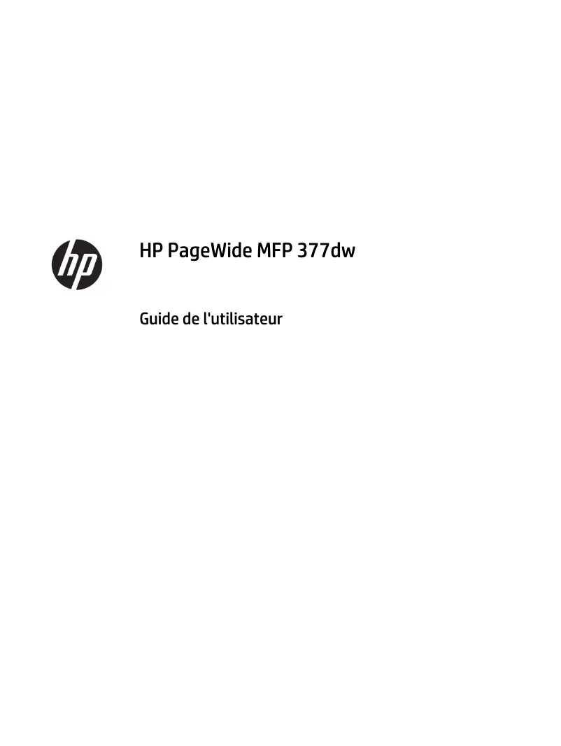 Page 1 de la notice Manuel utilisateur HP PageWide 377dw MFP