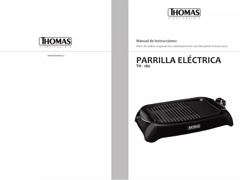 Image de la première page du manuel de l'appareil TH-180