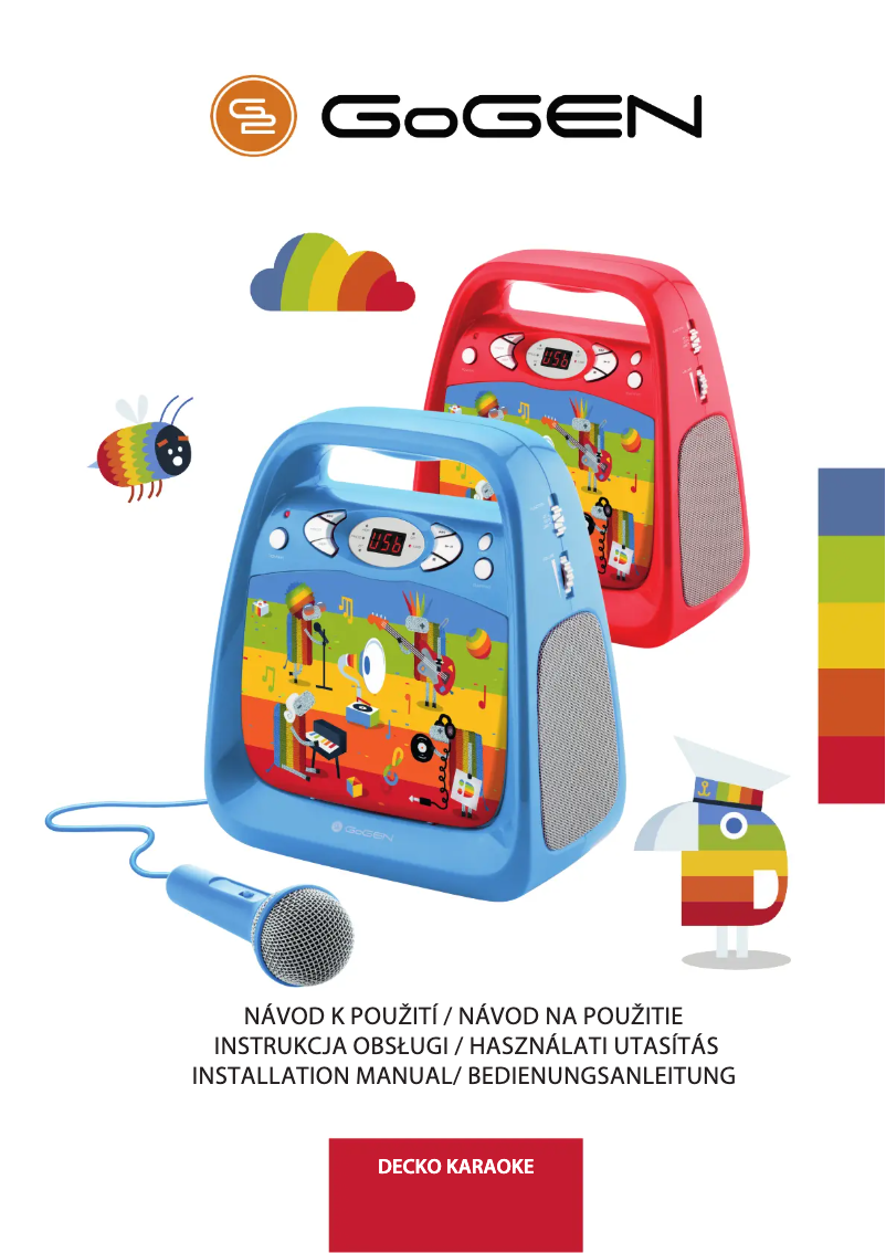 Page 1 de la notice Manuel utilisateur GoGen Decko Karaoke