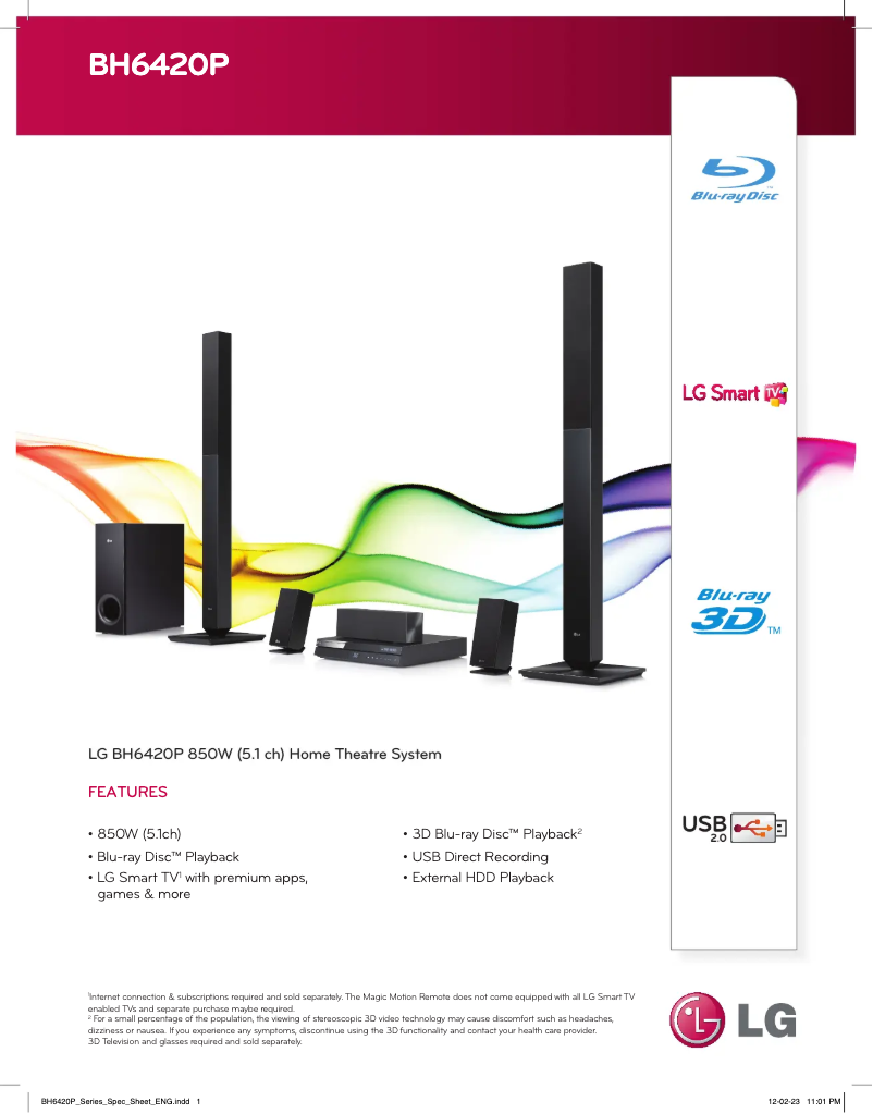 Image de la première page du manuel de l'appareil BH6420P