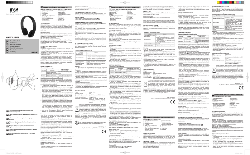 Image de la première page du manuel de l'appareil M-270 BT