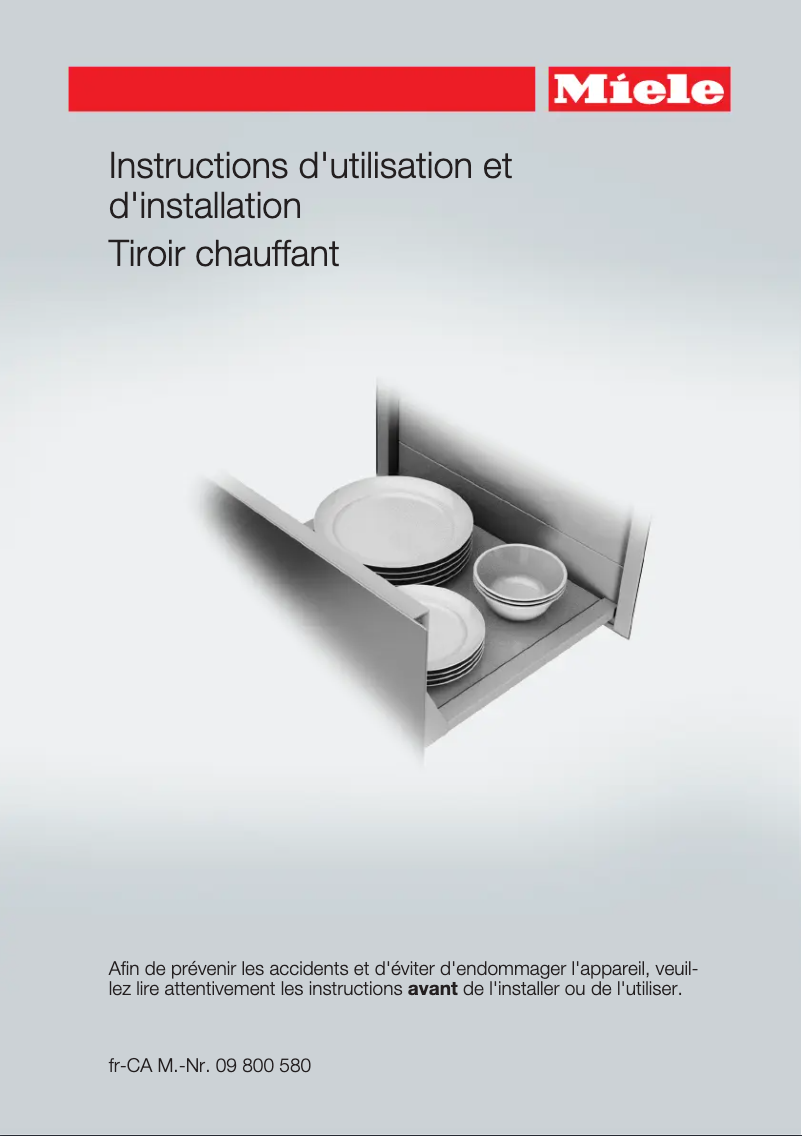 Page 1 de la notice Manuel utilisateur Miele ESW 6214