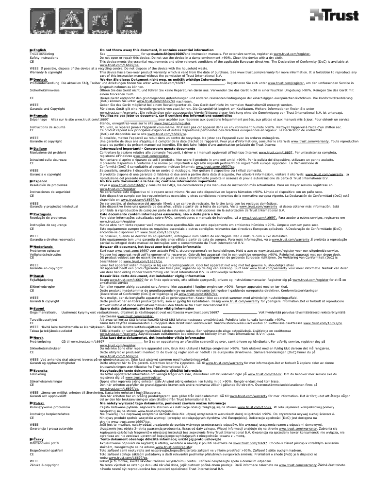 Página 1 del manual Manual de usuario Trust Mila 2.0