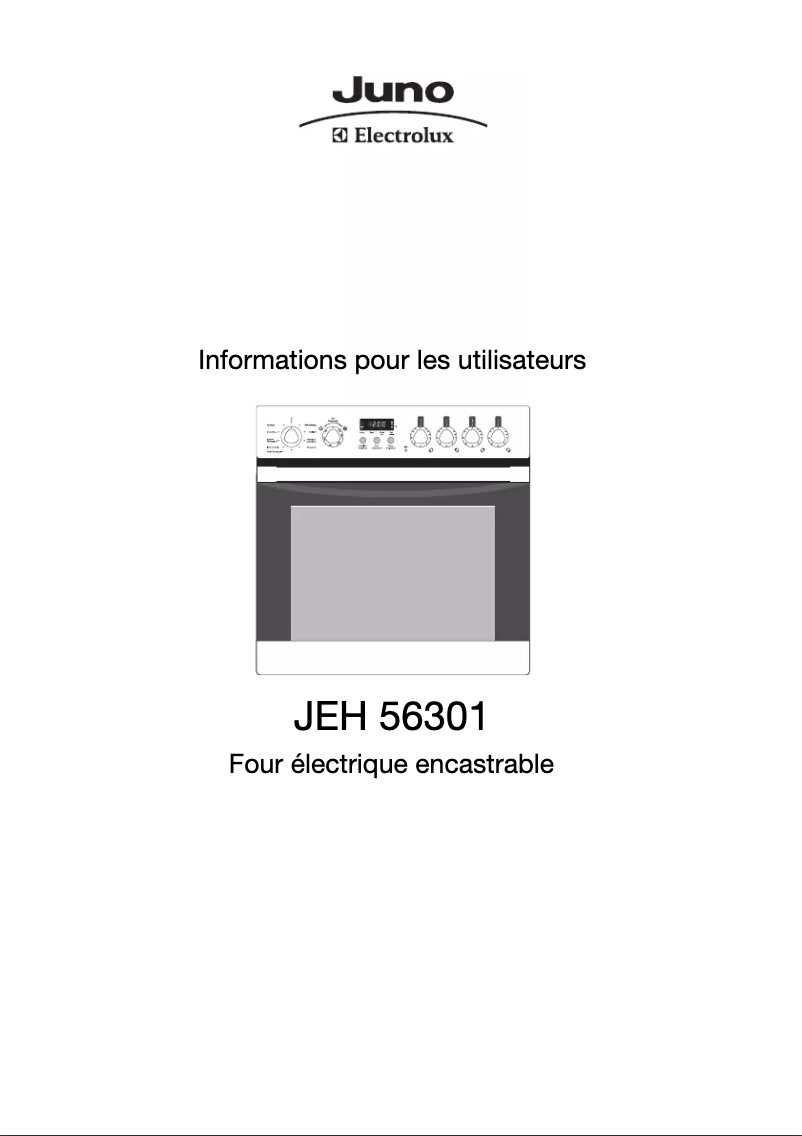 Page n°1 - Manuel utilisateur Juno Electrolux JEH56301E