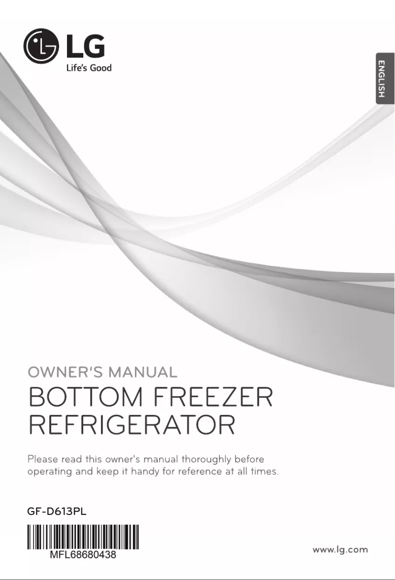 Page 1 de la notice Manuel utilisateur LG GF-D613PL