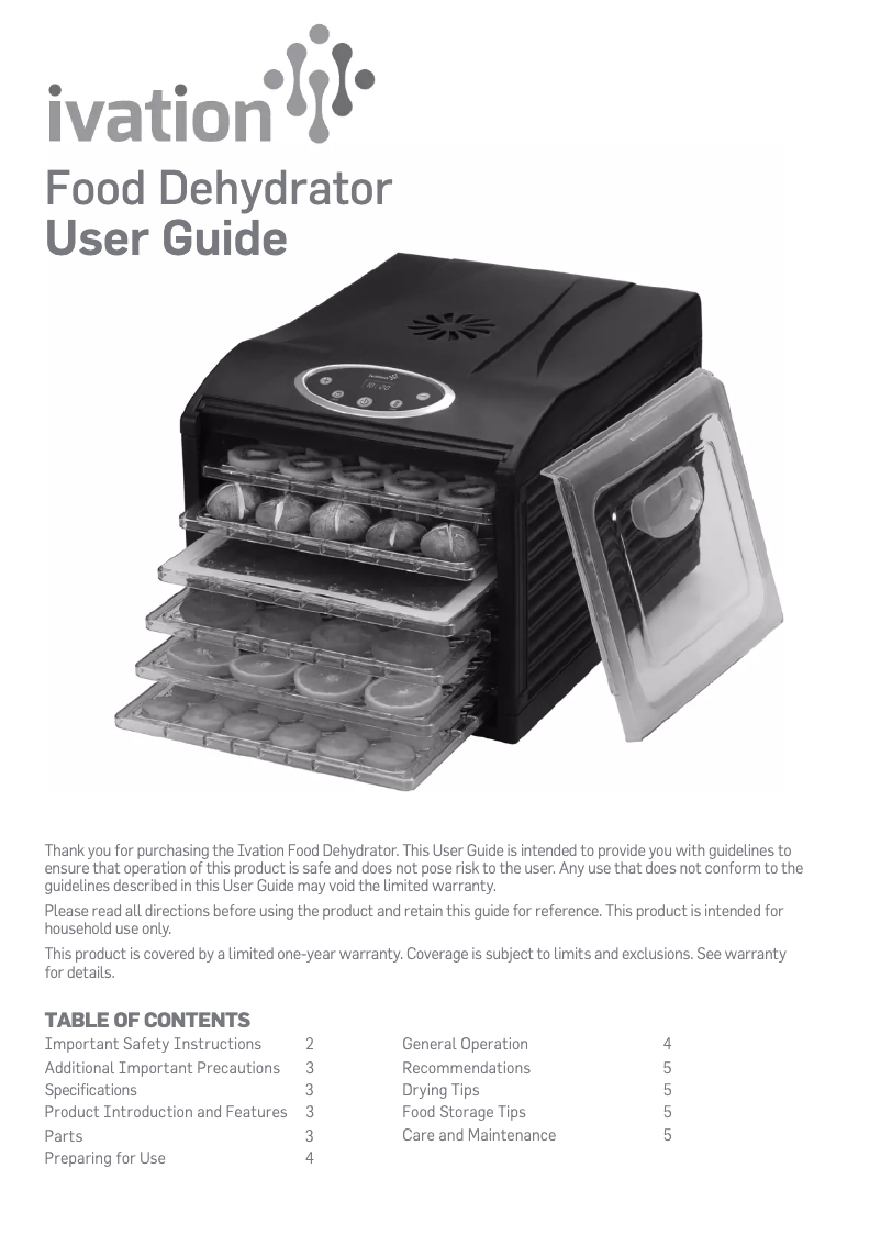 Image de la première page du manuel de l'appareil IVFD60RB