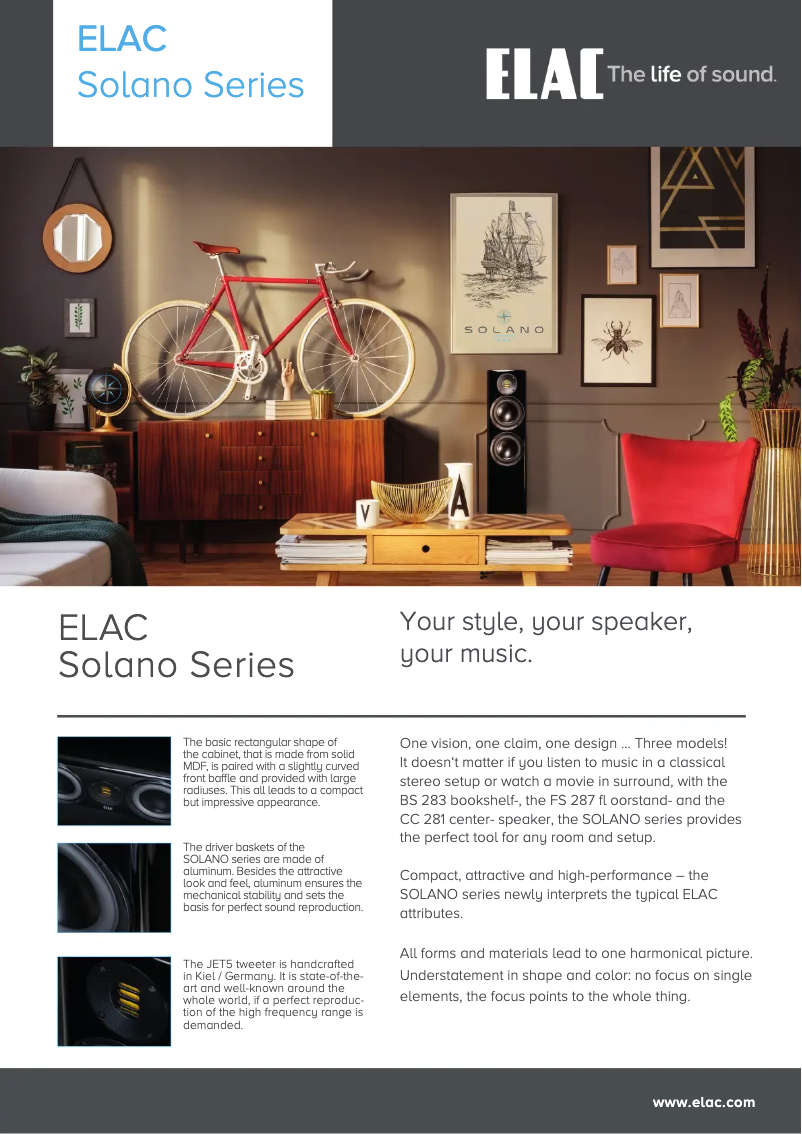 Page n°1 - Manuel utilisateur ELAC Solano BS283